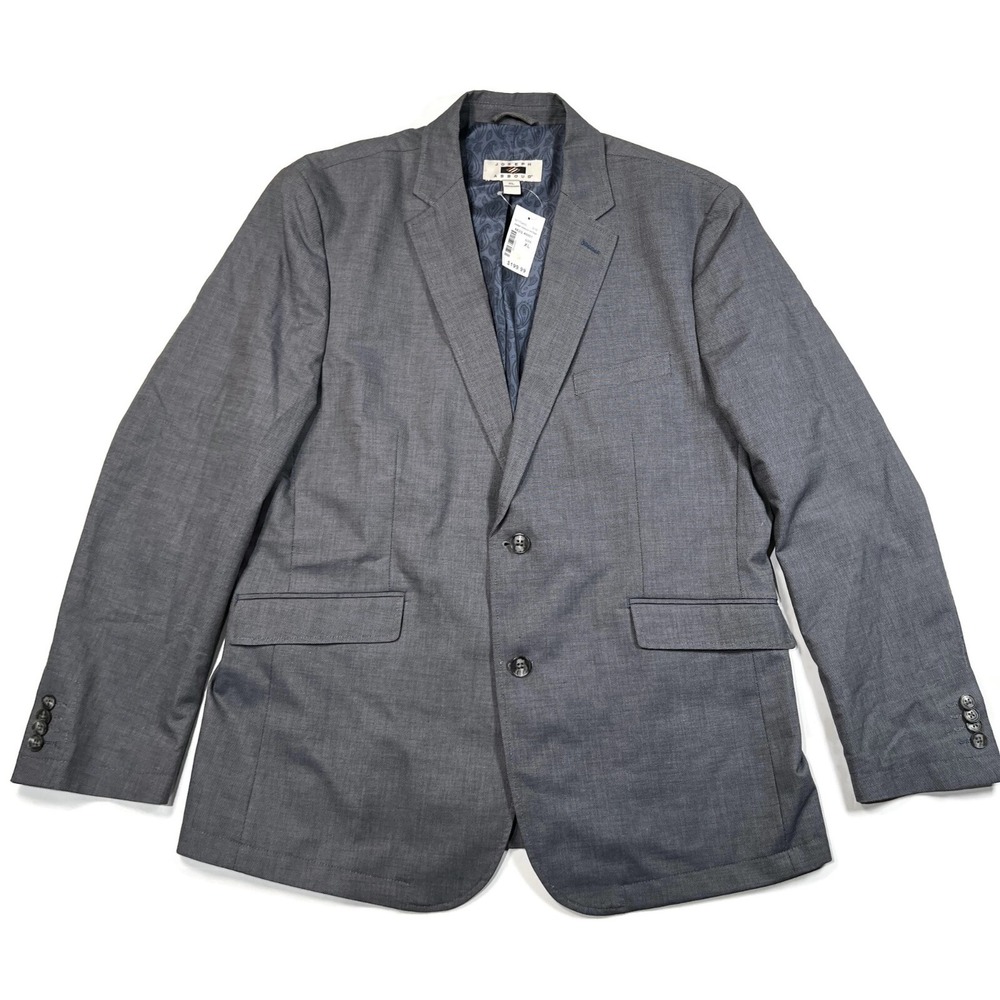 Joseph Abboud Heritage Blazer Mens XL Gray Cotton 2-Button Sport Coat NWT
